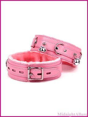 Wide Leather Choker Necklace Bell Adjustable Collar Women Jewelry
